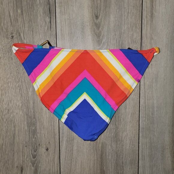 Trina Turk Women's Sunset Chevron String Bikini Bottom Size 6 - Picture 5 of 11